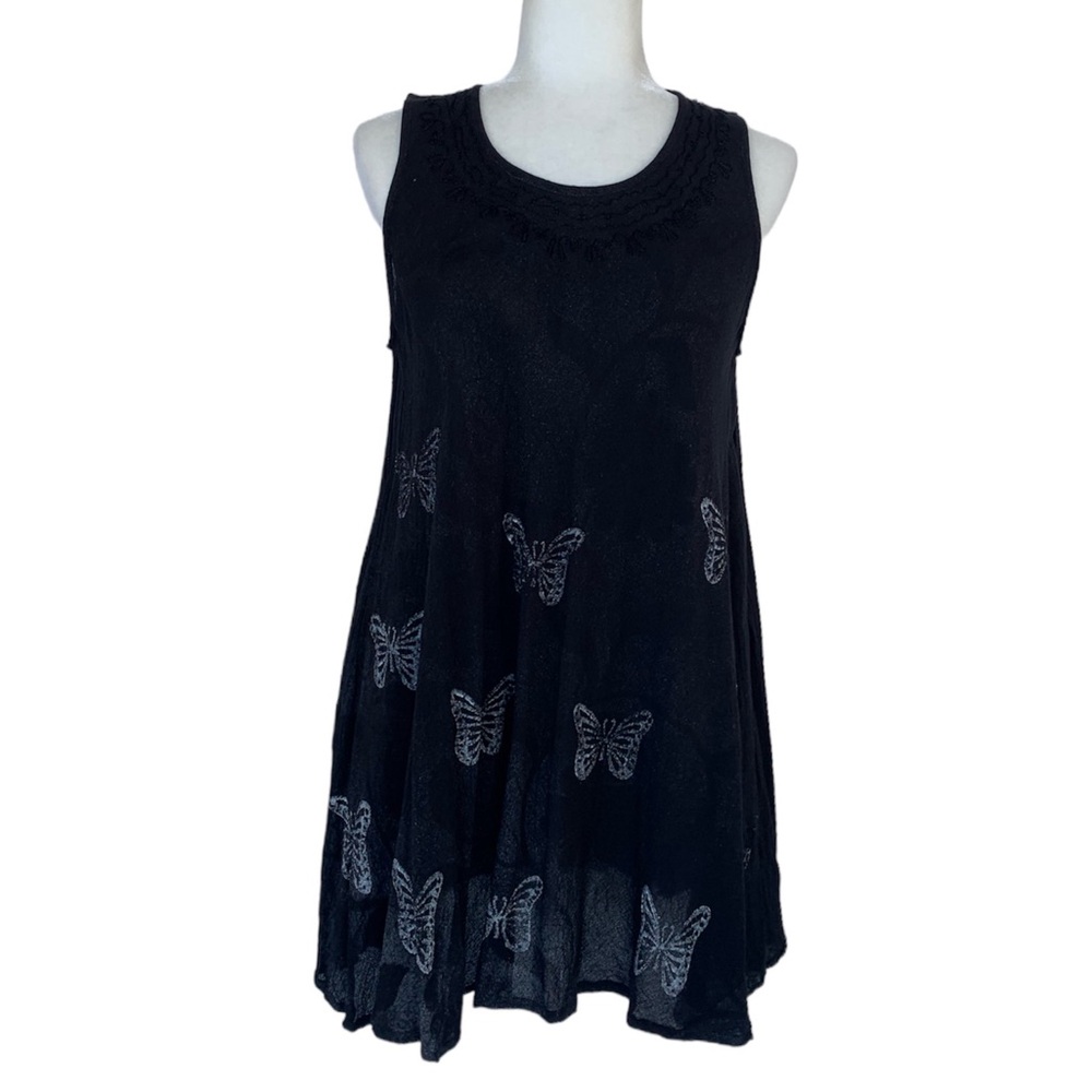 Butterfly Print Dress Beach Coverup